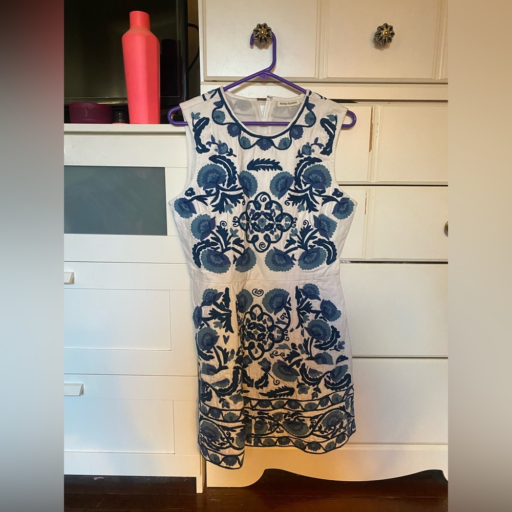 Roller rabbit white and blue dress